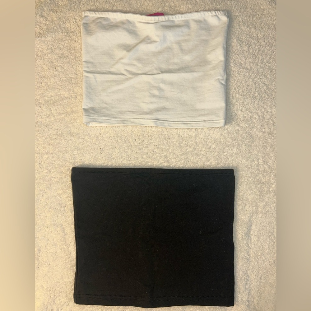 Edikted White and Black Tube Tops